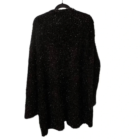 Like New! Lane Bryant Open Front Metallic Eyelash Cardigan, Size 22/24, Black - Picture 4 of 9